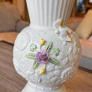 Belleek Songbird Vase, Marie McGrellis Ireland- EUC, $40  Belleek songbird vase-